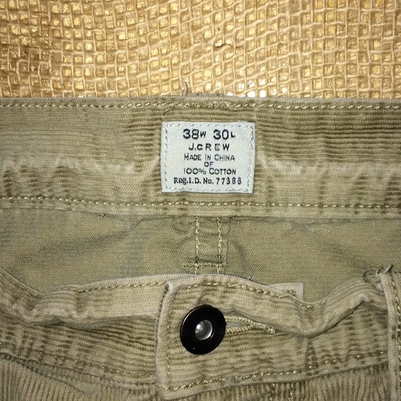 J Crew corduroy tan 38X30 vintage bootcut pants - Picture 2 of 7